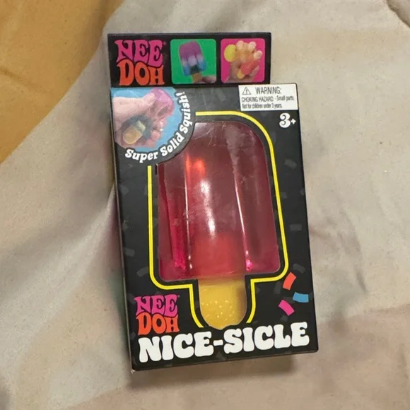 NeeDoh Nice-Sicle Kids Learning Toy - Pink & Yellow - Picture 1 of 2